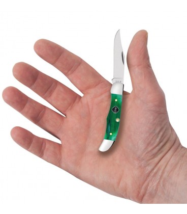 Navaja CASE Pocket Hunter Clover Bone Sawcut Jig  CA23211