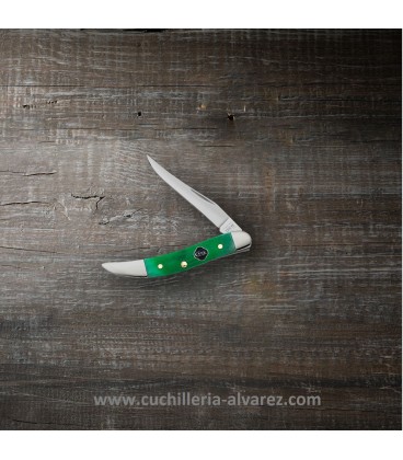 Navaja CASE TEXAS TOOTHPICK Clover Bone Sawcut Jig Small CA23216