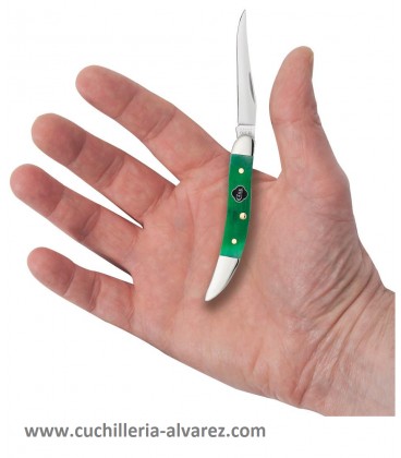 Navaja CASE TEXAS TOOTHPICK Clover Bone Sawcut Jig Small CA23216