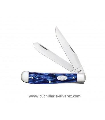 Navaja CASE TRAPPER Blue Pearl Kirinite CA23431