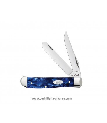 Navaja CASE MINI TRAPPER Blue Pearl Kirinite® CA23432