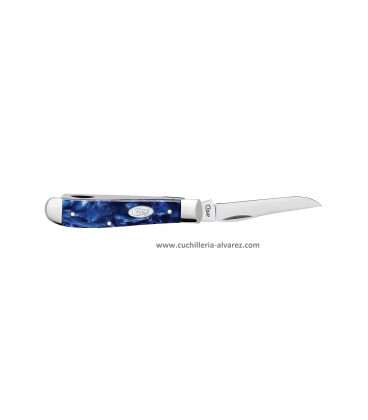 Navaja CASE MINI TRAPPER Blue Pearl Kirinite®  CA23432