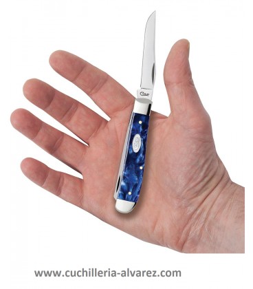 Navaja CASE MINI TRAPPER Blue Pearl Kirinite®  CA23432