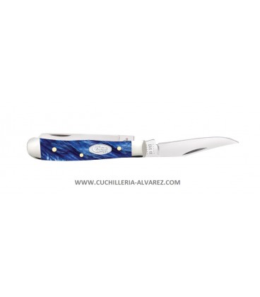 Navaja CASE TRAPPER Blue Pearl Kirinite® CA23440
