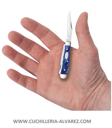 Navaja CASE TRAPPER Blue Pearl Kirinite® CA23440
