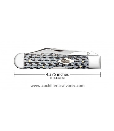Navaja CASE CHEETAH fibra de carbono Black & White Fiber Weave CA38922
