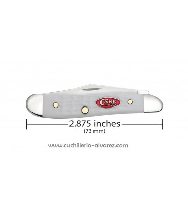 Navaja CASE PEANUT SparXX™ Standard Jig White Synthetic CA60188