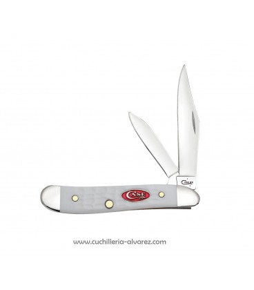 Navaja CASE PEANUT SparXX™ Standard Jig White Synthetic CA60188