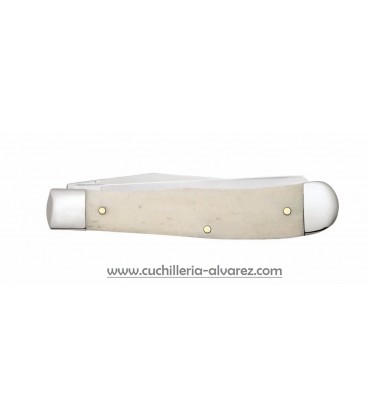 Navaja CASE TRAPPER Sportsman Series Embellished Smooth Natural Bone Turkey