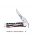 Navaja CASE RussLock Star Spangled Embellished Smooth Natural Bone