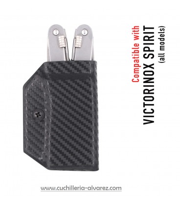 Funda KYDEX VICTORINOX SPIRIT con patrón de fibra de carbono negro