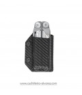 Funda KYDEX LEATHERMAN WAVE + CON PATRÓN DE FIBRA DE CARBONO NEGRO