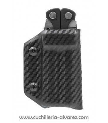 Funda KYDEX LEATHERMAN CHARGE CON PATRÓN DE FIBRA DE CARBONO NEGRO