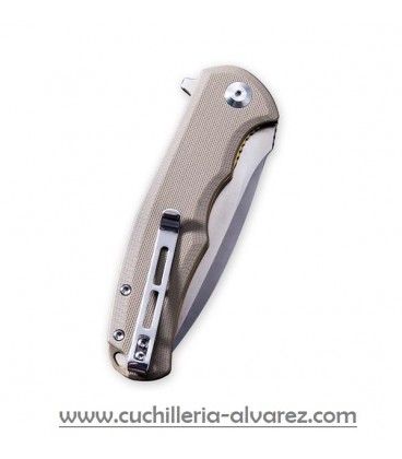 CIVIVI PRAXIS 803B Flipper Knife Tan G10