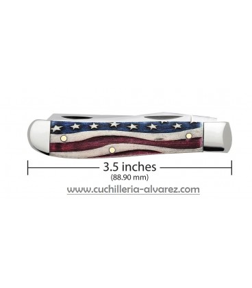 Navaja CASE MINI TRAPPER Star Spangled Embellished Smooth Natural 64135