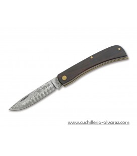 Navaja Magnum  by boker Ebony Rangebuster Damast 01RY140DAM