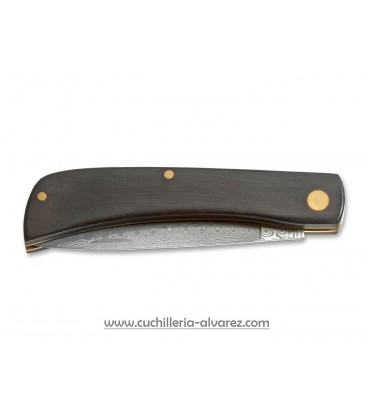 Navaja Magnum  by boker Ebony Rangebuster Damast 01RY140DAM