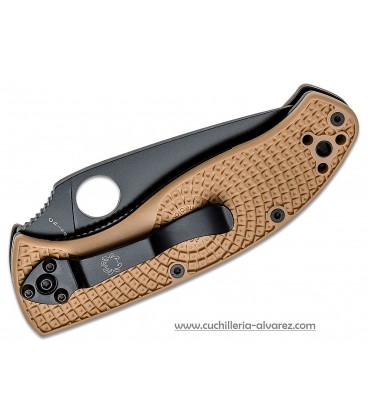 Navaja Spyderco TENACIOUS LWT Black Bld Tan Linerlock C122PTNBK