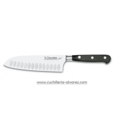 Cuchillo SANTOKU 3 CLAVELES forjado 01565