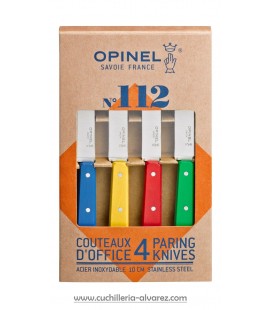 Estuche OPINEL de 4 cuchillos N° 112 colores clásicos