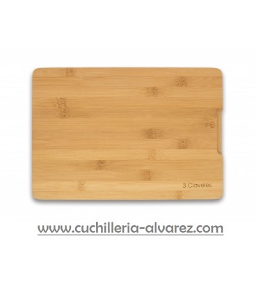 Tabla de corte 3 CLAVELES Bambú 33 x 23 x 2 cm