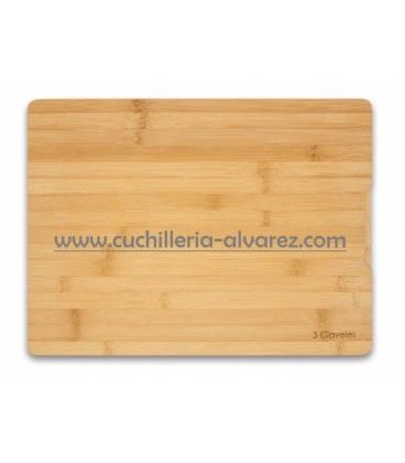 Tabla de corte 3 CLAVELES Bambú 40 x 30 x 2 cm