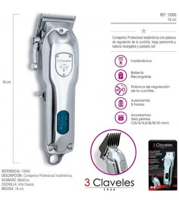 Maquina Cortapelo profesional 3 CLAVELES