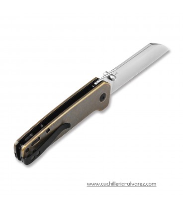 QSP Knife Penguin QS130F Linerlock Brass
