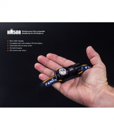 Frontal Fénix HM50R 500 Lúmenes recargable