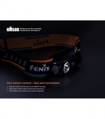 Frontal Fénix HM50R 500 Lúmenes recargable