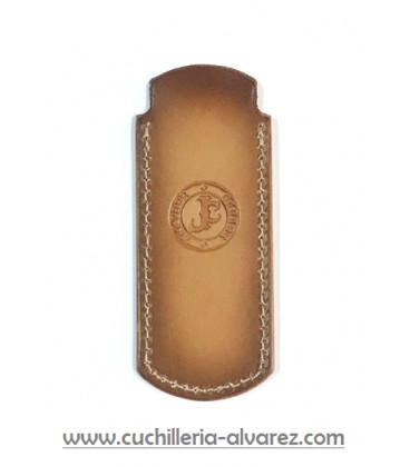 Funda de piel FJC3D MARRON artesana JOSE CARBALLIDO doble