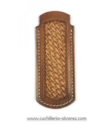 Funda de piel FJC3D MARRON artesana JOSE CARBALLIDO doble