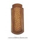 Funda de piel FJC3D MARRON artesana JOSE CARBALLIDO doble