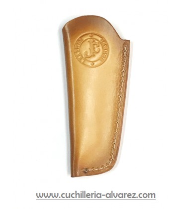Funda de piel FJC3 MARRON artesana JOSE CARBALLIDO doble