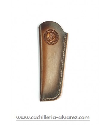 Funda de piel FJC4 MARRON degradado 2 artesana JOSE CARBALLIDO doble