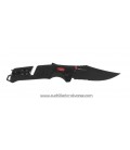 Navaja SOG TRIDENT AT - BLACK & RED, SERRATED SGTRIDSBKR