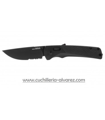 Navaja SOG FLASH AT - BLACKOUT, SERRATED SGFLASHSBK