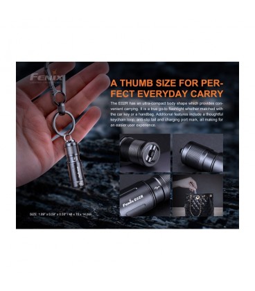 Linternas Fenix E-02R negra