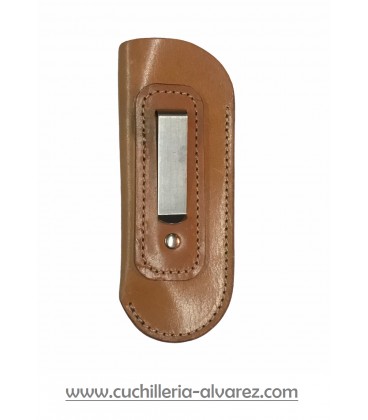 Funda de piel de vacuno FJCC1 MARRON artesana JOSE CARBALLIDO