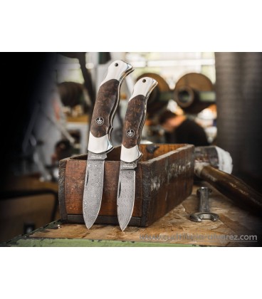 Navaja BOKER Junior Scout Spearpoint Maserbirke Damast 111920DAM