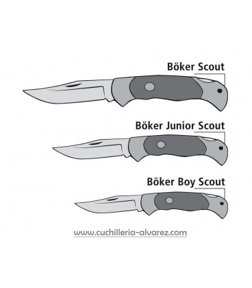 Navaja BOKER Junior Scout Spearpoint Maserbirke Damast 111920DAM