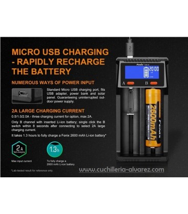 Cargador baterias Fenix ARE-A2