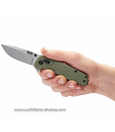 Navaja SOG TERMINUS XR G10 - VERDE OLIVA SGTM1022