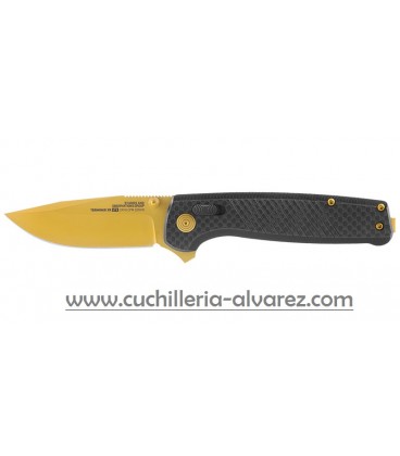 Navaja SOG TERMINUS XR LTE - CARBONO + ORO SGTM1033