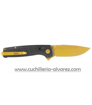 Navaja SOG TERMINUS XR LTE - CARBONO + ORO SGTM1033