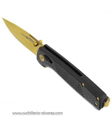 Navaja SOG TERMINUS XR LTE - CARBONO + ORO SGTM1033