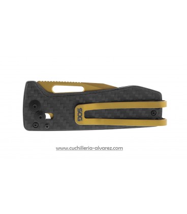 Navaja SOG ULTRA XR GOLD - CARBONO + ORO SGULTRAXRGD