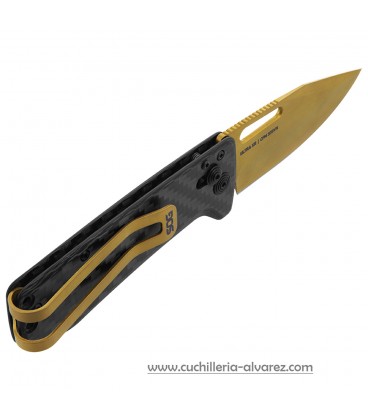 Navaja SOG ULTRA XR GOLD - CARBONO + ORO SGULTRAXRGD