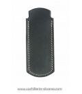 Funda de piel negra artesana JOSE CARBALLIDO doble