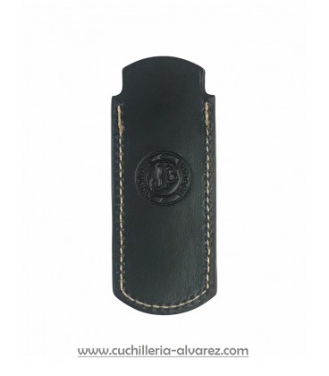 Funda de piel negra artesana JOSE CARBALLIDO doble